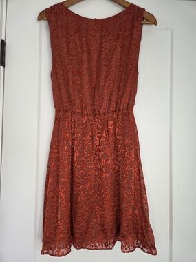 Alice + Olivia Burnout Velvet Fit & Flare Cocktail Dress Size S